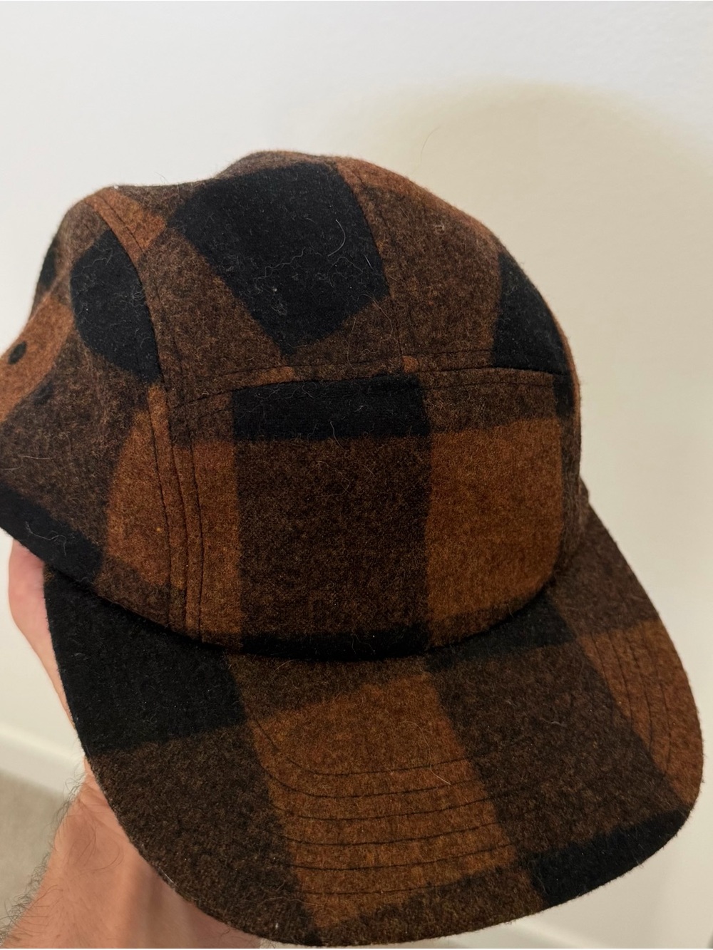 Pendleton Brown & Black Plaid Wool Cap